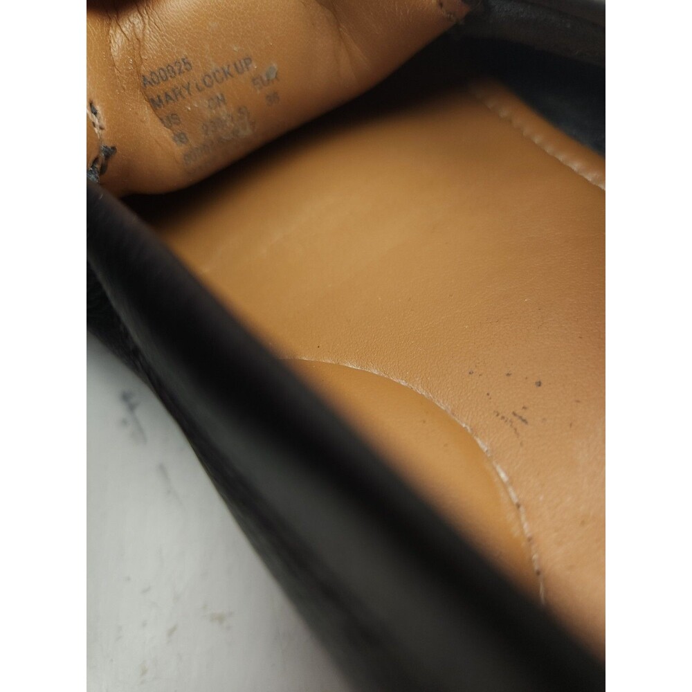 Coach Womens Mary Lock Up Driving Loafers Size 6 B Black Pebbled Grain Leather - Picture 7 of 11